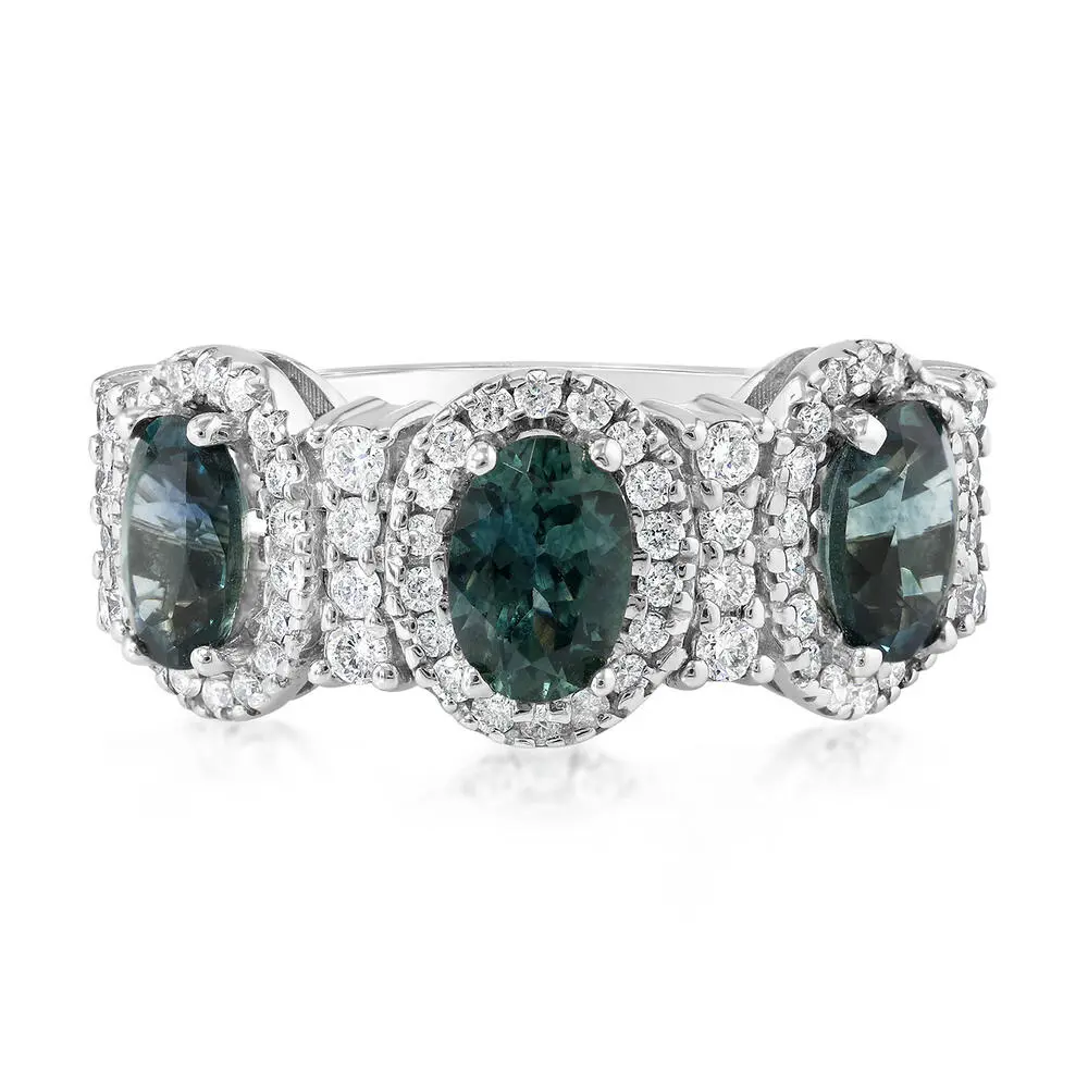 14K White Gold Montana Sapphire Ring 14K White Gold Montana Sapphire Ring