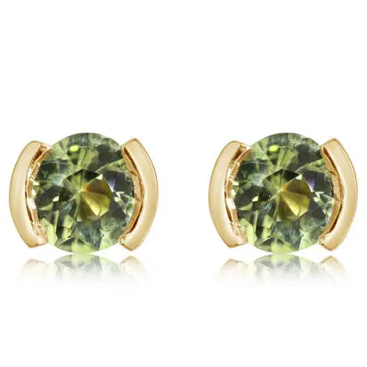 14K Yellow Gold Peridot Earrings, ECC229T2XCI, $995.00
