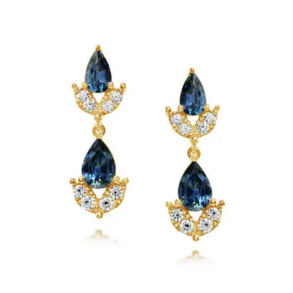 18K Yellow Gold Montana Sapphire/Diamond Earrings<br>ECC352MSAEI<div class='big'>$5,095.00</div>