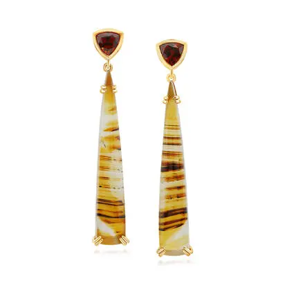 14K Yellow Gold Montana Agate/Fancy Citrine Earrings<br>ECMFFPR1301956C<div class='big'>$6,495.00</div>