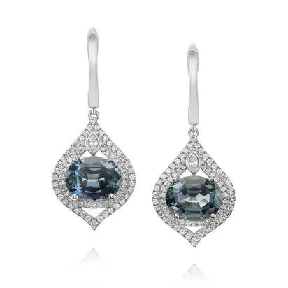 Platinum Peacock Tanzanite/Diamond Earrings | EFTOV775636PI