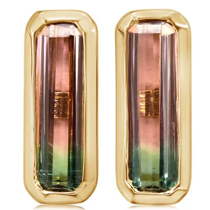 14K Yellow Gold Bi-Color Tourmaline Earrings<br>EH2OC350131CI<div class='big'>$1,995.00</div>