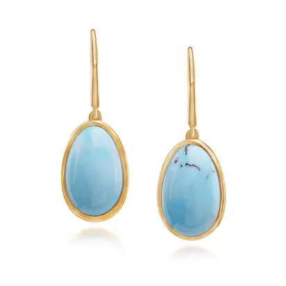 14K Yellow Golden Hills Turquoise Earrings<br>EKQEG992720CI<div class='big'>$3,545.00</div>