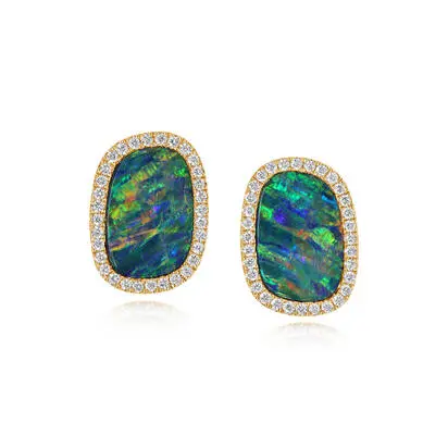 14K Yellow Gold Australian Opal Doublet/Diamond Earrings<br>EMDBTPR17479CI<div class='big'>$6,245.00</div>