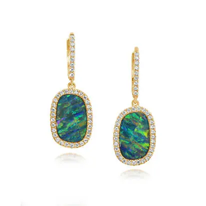 14K Yellow Gold Australian Opal Doublet/Diamond Earrings<br>EMDBTPR17486CI<div class='big'>$7,245.00</div>