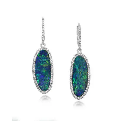 14K White Gold Australian Opal Doublet/Diamond Earrings<br>EMDBTPR17901WI<div class='big'>$8,345.00</div>