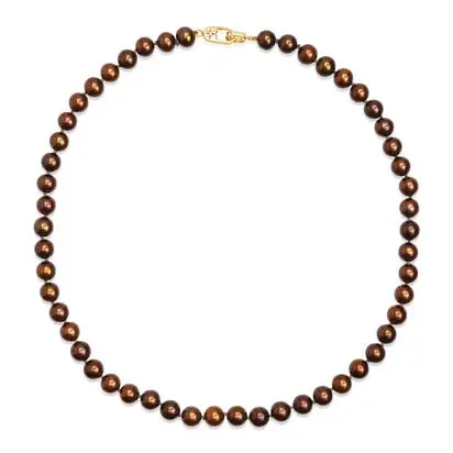 14K Yellow Gold Freshwater Chocolate Pearl Neckpiece<br>N75PCF-1C<div class='big'>$2,545.00</div>