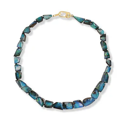 14K Yellow Gold Australian Boulder Opal Neckpiece<br>NBOST95318862C