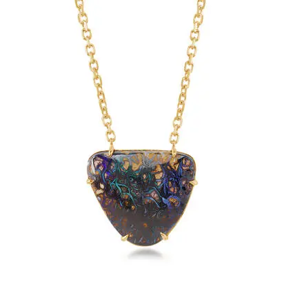 14K Yellow Gold Australian Boulder Opal Neckpiece<br>NBR081-36I<div class='big'>$8,745.00</div>