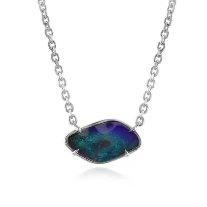 Silver Australian Boulder Opal Neckpiece<br>NBR081S-14I<div class='big'>$1,995.00</div>