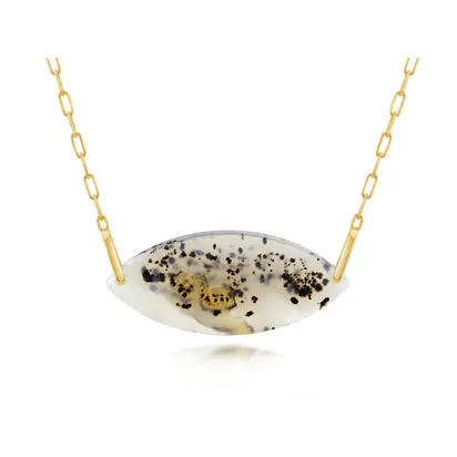 14K Yellow Gold Montana Agate/Orange Montana Sapphire Neckpiece | NCMMQ9972533C