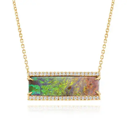 14K Yellow Gold Australian Boulder Opal/Diamond Neckpiece<br>NMBO5A345C<div class='big'>$9,345.00</div>