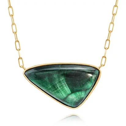 14K Yellow Gold Malachite Cabochon Neckpiece<br>NMKFF9993053C<div class='big'>$4,145.00</div>