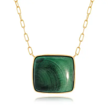 14K Yellow Gold Malachite Cabochon Neckpiece<br>NMKRT9992892C<div class='big'>$3,745.00</div>
