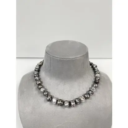 14K White Gold 10x13mm Tahitian Keshi Strand String with 10mm Clasp (50 Pieces) | NMPA16174W