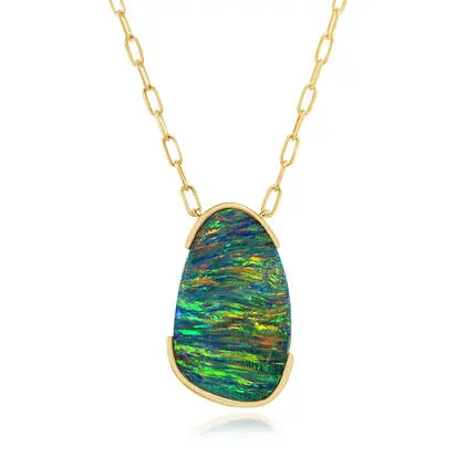 14K Yellow Gold Australian Opal Doublet Neckpiece<br>NOD339-60I<div class='big'>$14,995.00</div>