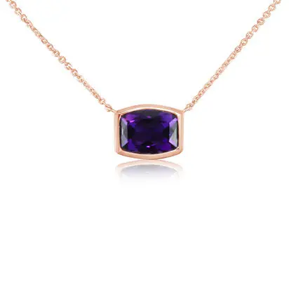 14K Rose Gold Amethyst Neckpiece | NPF288ALXRI