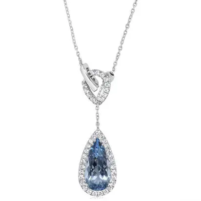Platinum Aquamarine/Diamond Neckpiece<br>NQ0PR825226PI<div class='big'>Call for current price</div>