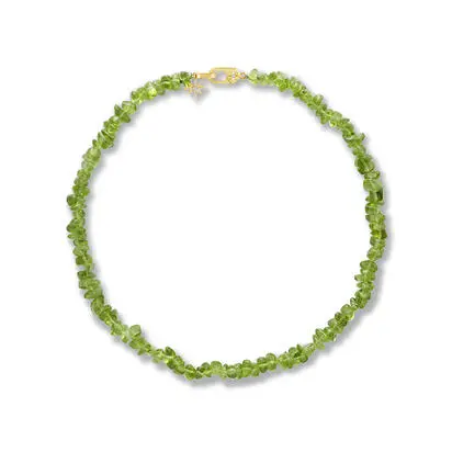 14K Yellow Gold Peridot/Diamond Neckpiece<br>NT2ST997240C