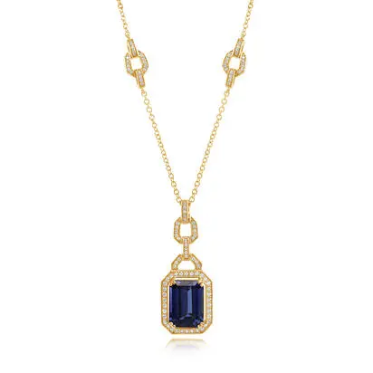 18K Yellow Gold Tanzanite/Diamond Neckpiece<br>NTZOC675656EI<div class='big'>$20,895.00</div>