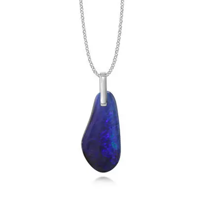 Sterling Silver Australian Boulder Opal Pendant, PBR107S-10I, $1,245.00