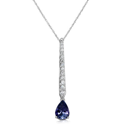 14K White Gold Peacock Tanzanite/Diamond Pendant 14K White Gold Peacock Tanzanite/Diamond Pendant