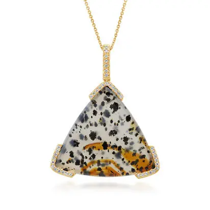 14K Yellow Gold Montana Agate/Diamond Pendant, PCMFF1703420C, $7,395.00