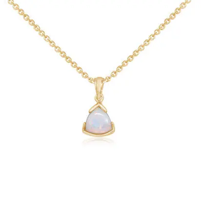 14K Yellow Gold Australian Opal Pendant | PCO091N1XCI