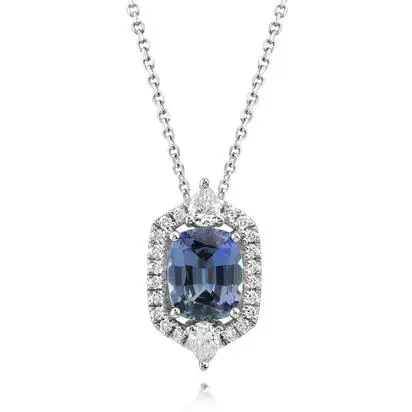 Platinum Peacock Tanzanite/Diamond Pendant | PFTCU775170PI