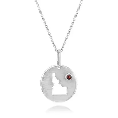 Sterling Silver Idaho Garnet Idaho Pendant | PMC066O4XSI