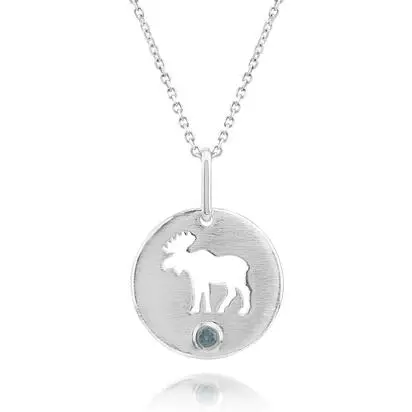 Sterling Silver Montana Sapphire Moose Pendant<br>PMC071MSXSI<div class='big'>$345.00</div>