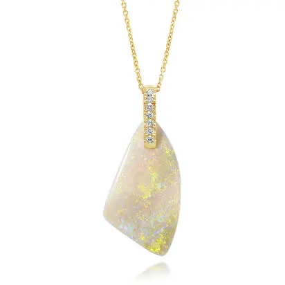 14K Yellow Gold Australian Opal/Diamond Pendant<br>PNLFF800691C<div class='big'>$7,145.00</div>