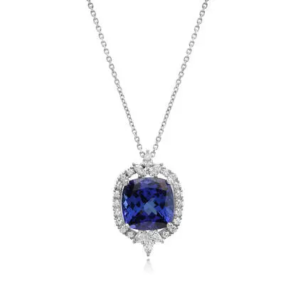 Platinum Tanzanite/Diamond Pendant<br>PTZCU700589PI