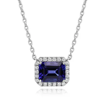 Platinum Tanzanite/Diamond Pendant<br>PTZOC650255PI