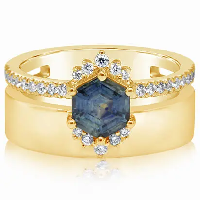18K Yellow Gold Montana Sapphire/Diamond Cigar Band Ring<br>R6HMS105E<div class='big'>$9,795.00</div>