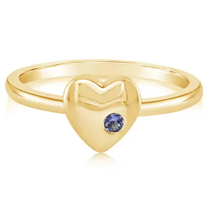 14K Yellow Gold Yogo Sapphire Heart Ring<br>RCC305Y1XCI<div class='big'>$1,295.00</div>
