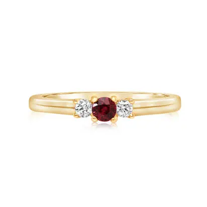 14K Yellow Gold Ruby/Diamond Ring | RCC317R11CI