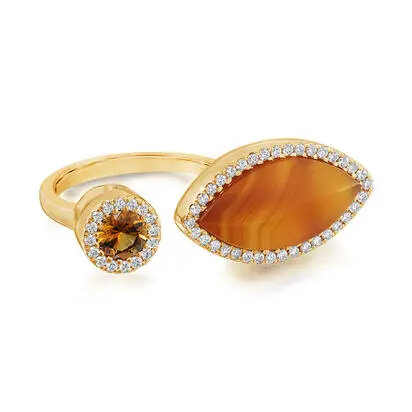 14K Yellow Gold Montana Agate/Fancy Montana Sapphire/Diamond Ring<br>RCMMQ998535C