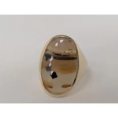 14K Yellow Gold Montana Agate Ring | RCMOV9971510C