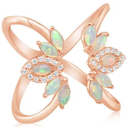 14K Rose Gold Australian Opal/Diamond Ring<br>RCO045N01R<div class='big'>$3,145.00</div>