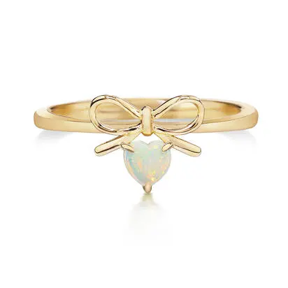 14K Yellow Gold Australian Opal Bow Ring | RCO315N1XCI