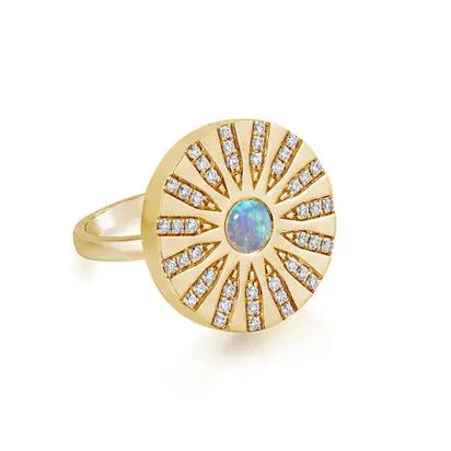 14K Yellow Gold Australian Opal/Diamond Medallion Ring<br>RCO334N01CI<div class='big'>$4,995.00</div>