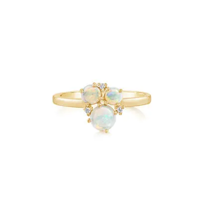 14K Yellow Gold Australian Opal/Diamond Ring, RCO341N11CI, $2,245.00