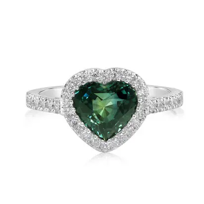 Platinum Blue Green Sapphire Ring<br>RFSHT200239P<div class='big'>$14,995.00</div>