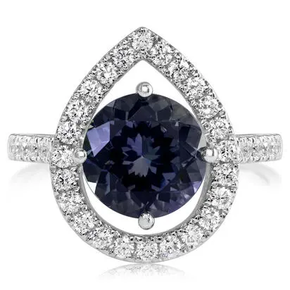 Platinum Peacock Tanzanite/Diamond Ring | RFTRD775311PI