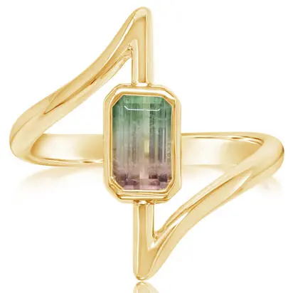 14K Yellow Gold Bi-Color Tourmaline Ring<br>RH2OC200103CI<div class='big'>Call for current price</div>