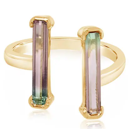 14K Yellow Gold Bi-Color Tourmaline Ring | RH2OC200134CI