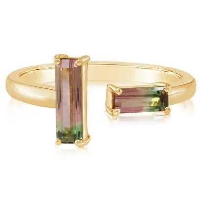 14K Yellow Gold Bi-Color Tourmaline Ring | RH2OC250078-2CI