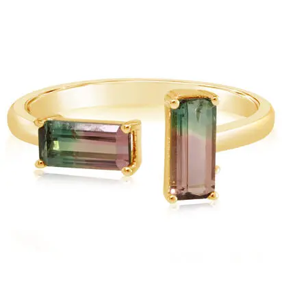 14K Yellow Gold Bi-Color Tourmaline Ring | RH2OC250071-2CI