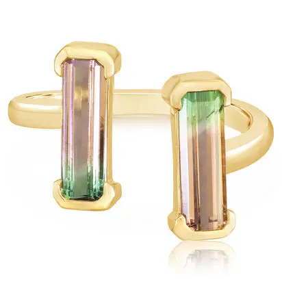 14K Yellow Gold Bi-Color Tourmaline Ring | RH2OC350181CI